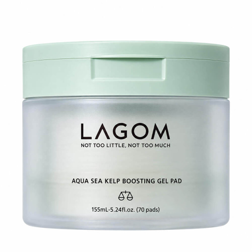 Увлажняющие тонер-пэды с морским ПДРН Lagom Aqua Sea Kelp Boosting Gel Pad