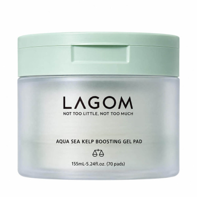 Увлажняющие тонер-пэды с морским ПДРН Lagom Aqua Sea Kelp Boosting Gel Pad