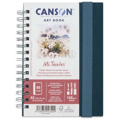 Скетчбук бумага Mi-Teintes WHITE Canson А5 40 л 160 г