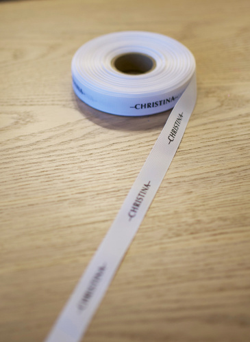 White Ribbon - Белая лента &quot;CHRISTINA&quot;, 19 мм (1 м)