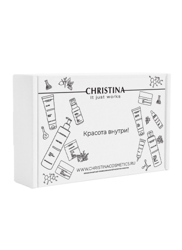 White Gift Box Christina - Коробка упаковочная (белая гофра) 240*170*80