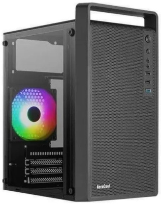 Корпус mATX AeroCool CS-109-G-BK-v1 4711099472376 черный, без БП, USB 3.0, USB 2.0*2, audio