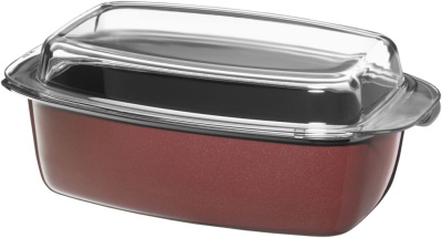 Жаровня с крышкой Fusiontec 32x21 см из розового кварца