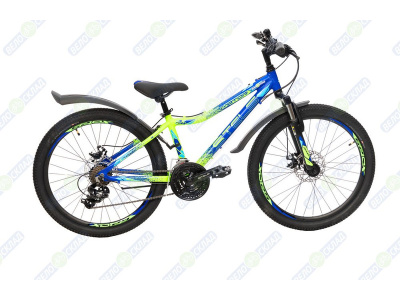 Подростковый велосипед Stels Navigator 450 MD 24 V030, год 2025, цвет Синий-Зеленый, ростовка 13