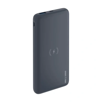 Универсальный внешний аккумулятор Deppa NRG Qi 10000mAh 2.1A, 18W (33552) (графит)