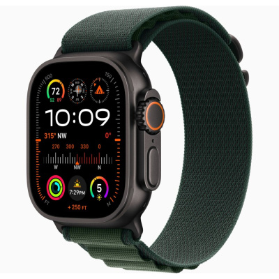 Смарт-часы Apple Watch Ultra 2 (2024) 49mm Black Titanium Case Dark Green Alpine Loop (S)