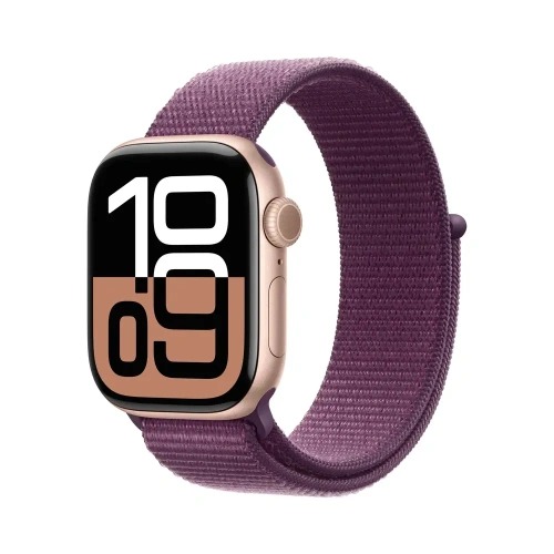Смарт-часы Apple Watch Series 10 42mm Rose Gold Aluminum Case with Plum Sport Loop