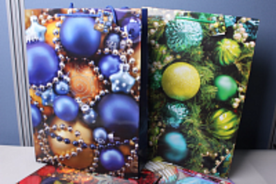 Пакет подарочный (Счастливого Нового Года) (33х45х10)