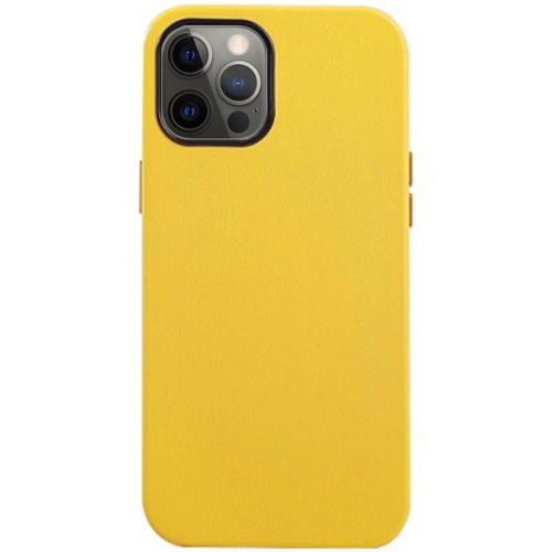 Чехол-накладка K-Doo Noble Collection для iPhone 13 Pro Max искусственная кожа (желтый)