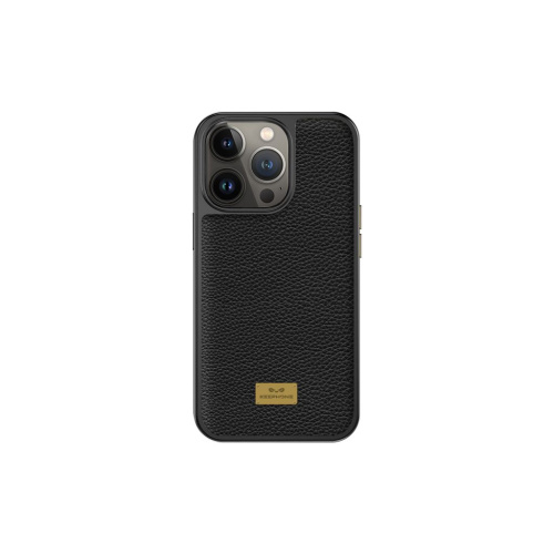 Чехол-накладка Keephone FengShang Series для iPhone 14 Pro Max искусственная кожа (черный)
