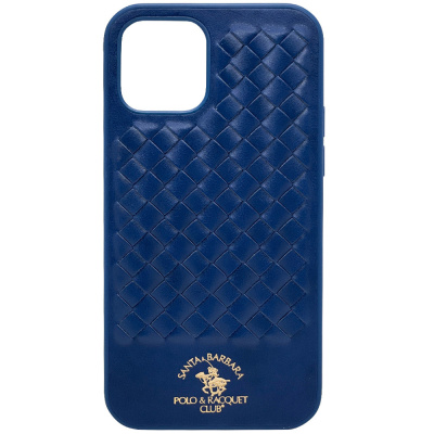 Чехол-накладка Santa Barbara Leather Case для iPhone 13 Pro натуральная кожа (синий)