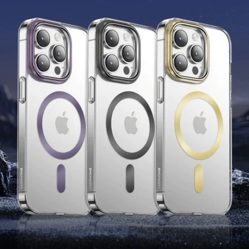 Чехол-накладка Keephone Dazzle Pro Magsafe для Apple iPhone 14 Pro Max пластиковый (черная рамка)