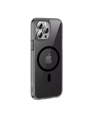 Чехол-накладка Wiwu Frosted Series Magsafe для Apple iPhone 14 Pro Max пластиковый матовый (прозрачно-черный)