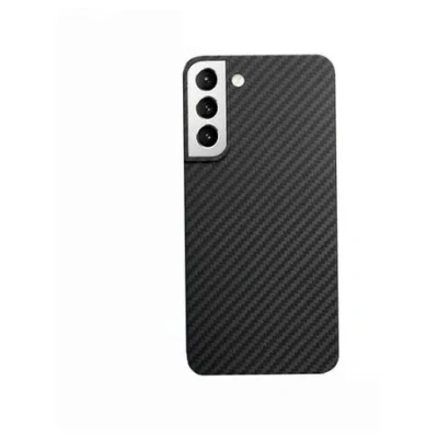 Чехол-накладка Kzdoo Keivlar Case для Samsung Galaxy S23 карбоновый (черно-серый в полоску)