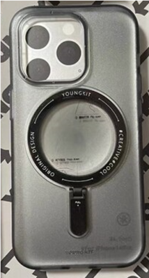 Чехол-накладка Youngkit Just Fun Magsafe для iPhone 14 Pro пластик/матовый  (прозрачно-черный)