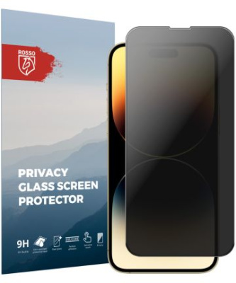 Защитное стекло Tempered Glass 9H PRIVACY для Apple iPhone 14 Pro Max цветное (черная рамка)