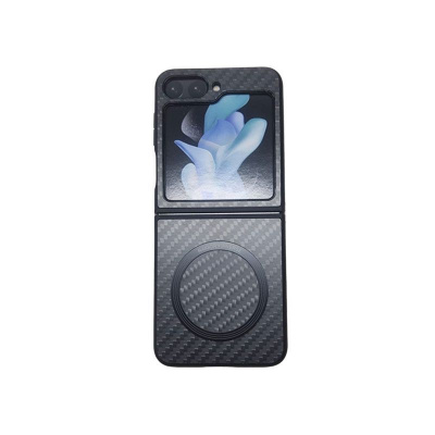 Чехол-накладка Raigor Inverse MagSafe Scott Plus Series для Samsung Galaxy Z Flip 5 карбоновый (черно-серый)