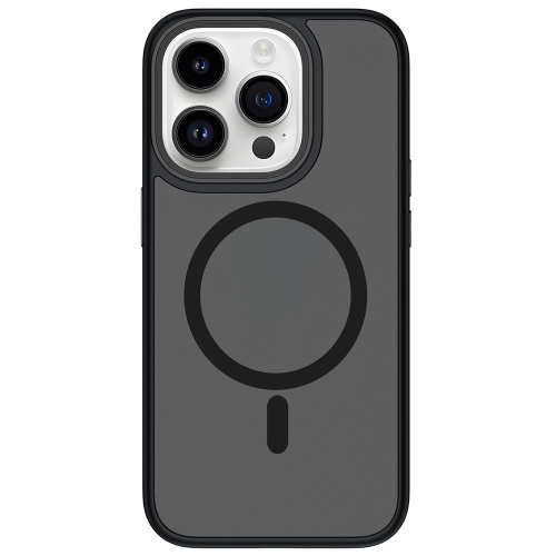 Чехол-накладка Wiwu (FGG-011) для Apple iPhone 15 Pro Max пластиковый прозрачно-черный (черная рамка)