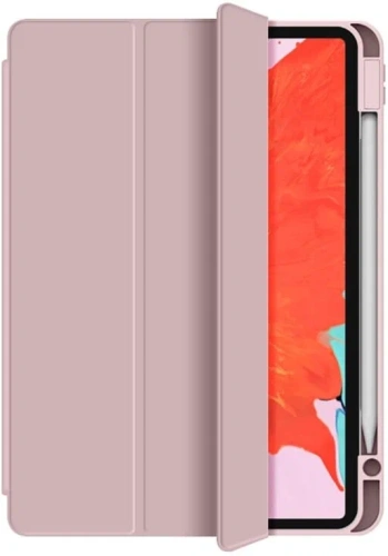 Чехол-книжка Mosbros для Apple iPad Pro 13 (2024) (полиуретан с подставкой/отсек для стилуса) (розовый)