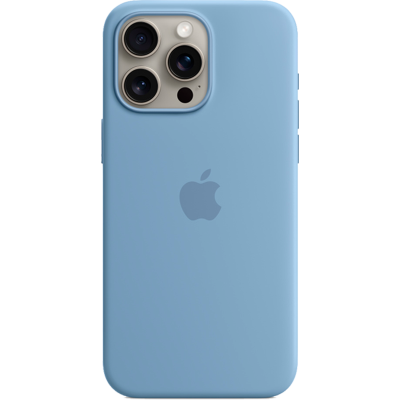 Чехол-крышка Apple Silicone Case with MagSafe для Apple iPhone 15 Pro Max, силикон, голубой (MT1Y3ZM/A)