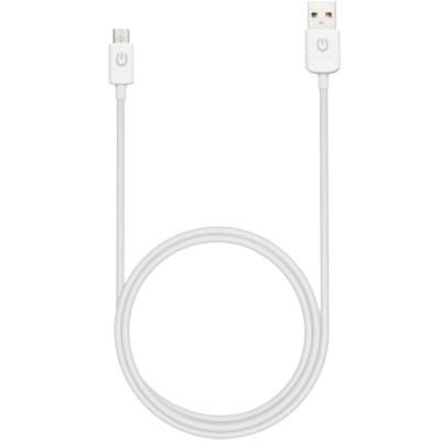 Кабель Gerffins USB-A -  Micro-USB, 1м., белый