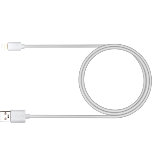 Кабель Gerffins USB-A -  Lightning, 1м., белый