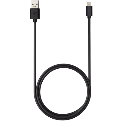 Кабель Gerffins USB-A -  Lightning, 1м., черный