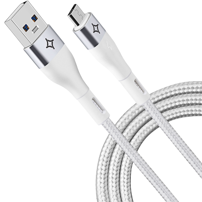 Кабель Stellarway USB A/Micro USB, 2,4А, 1м, пвх, белый