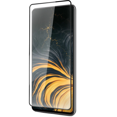 Защитное стекло Мультибренд для realme C67 2.5D Full Glue (черная рамка)