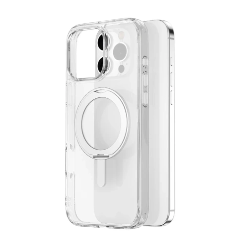Чехол-накладка Wiwu iShield Ultra Magsafe (MCC-201) для iPhone 16 Pro Max (кольцо-держатель/пластиковый) (прозрачный)
