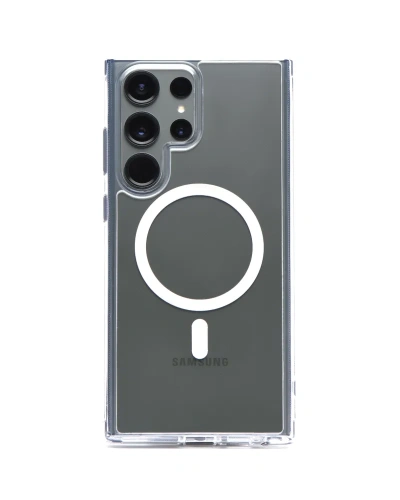 Чехол-накладка Keephone Hybrid Pro MagSafe для Samsung Galaxy S24 Ultra пластиковый (прозрачный)