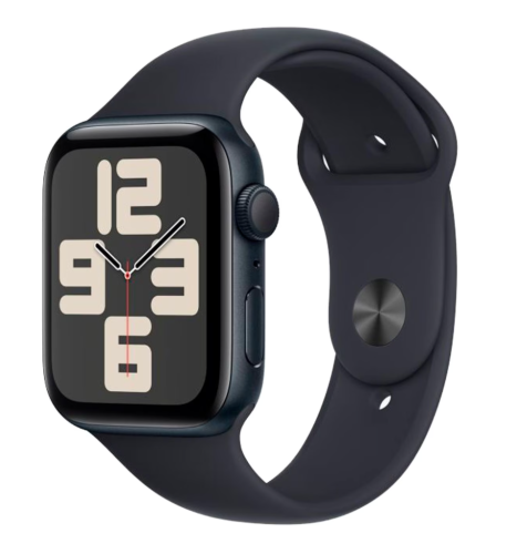 Смарт-часы Apple Watch SE (2024) 44mm Midnight Aluminium Case with Midnight Sport Band (S/M)