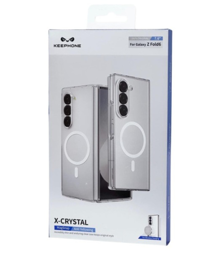 Чехол-накладка Keephone X-Crystal MagSafe для Samsung Galaxy Z Fold6  пластиковый (прозрачный)