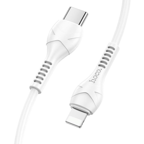 Кабель Hoco X84 PD20W Solid cable (Type-C) на (Lighting) 100 см 2.4A  силикон (белый)