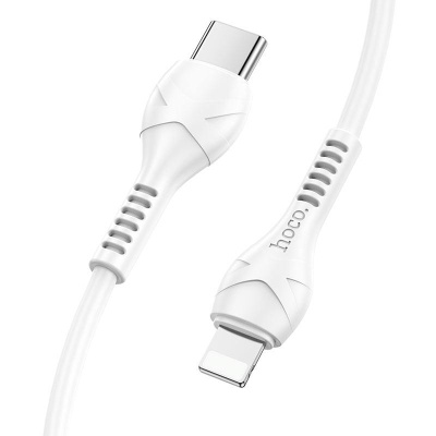 Кабель Hoco X84 PD20W Solid cable (Type-C) на (Lighting) 100 см 2.4A  силикон (белый)