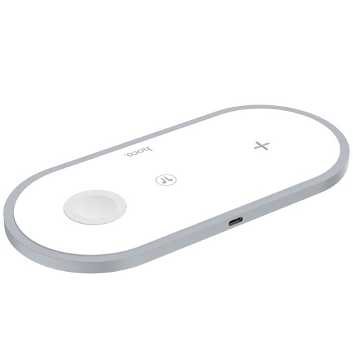 Беспроводное зарядное устройство Hoco (CW24) 3-in-1 Wireless Fast Charger (белый)