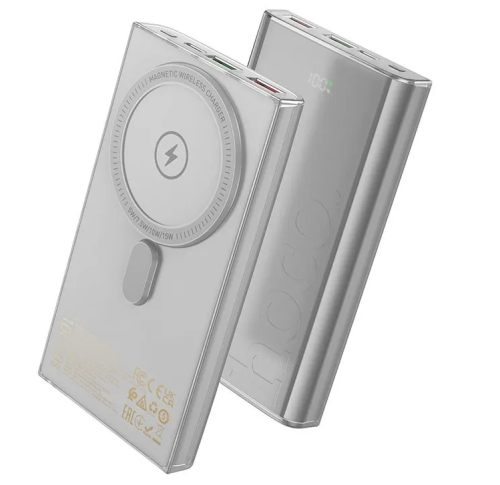 Внешний аккумулятор Hoco Q22 Taurus MagSafe 10000mAh USBх2/Type-C (серый)