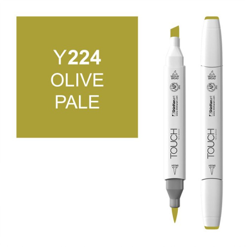 Маркер спиртовой BRUSH Touch Twin цв. Y224 оливковый светлый