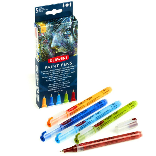 Набор линеров Derwent "LINE PAINTER" 5 шт Палитра №02