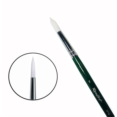 Кисть синтетика №7 круглая жемчужная Roubloff "1Р1G" длинная ручка