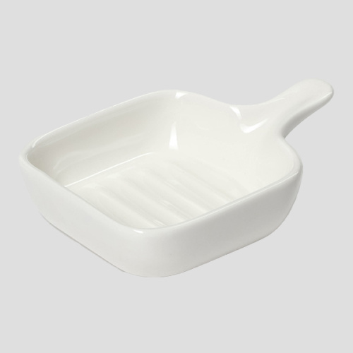 Соусник с ручкой KK/home 10,5х7,2х2,2 см, цвет белый