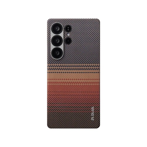 Чехол PITAKA Tactile Woven Case для Samsung Galaxy S25 Ultra карбоновый (арамид) Sunset
