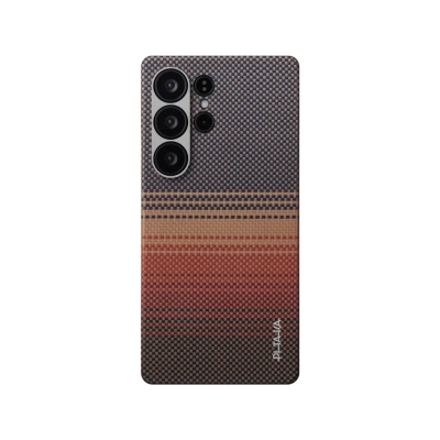 Чехол PITAKA Tactile Woven Case для Samsung Galaxy S25 Ultra карбоновый (арамид) Sunset