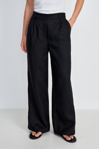 Брюки прямого кроя изо льна