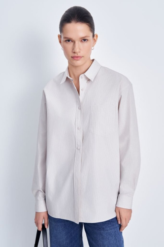 Рубашка свободного силуэта в полоску