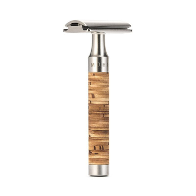 Т-образная бритва MUEHLE ROCCA, сталь, береста