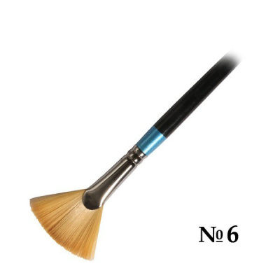 Кисть синтетика №6 веерная Daler-Rowney "AQUAFINE" короткая ручка