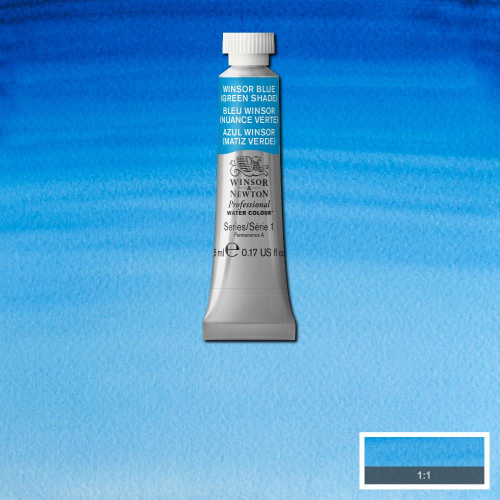 Акварель Winsor&Newton "Professional" в тюбике 5 мл Винзор синий (зеленый оттенок)