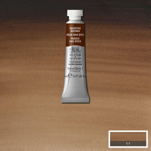 Акварель Winsor&Newton "Professional" в тюбике 5 мл Ван-дик коричневый