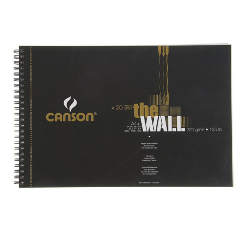 Альбом на спирали для маркеров Canson "The Wall" 21х31,4 см 30 л 220 г